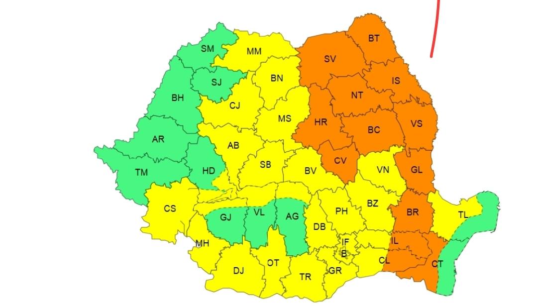 You are currently viewing Mare parte din țară, inclusiv Dâmboviţa, sub alerte cod portocaliu și galben de ploi și vijelii puternice