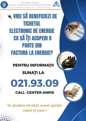 Read more about the article Primăria Ulmi: Încep înscrierile pentru tichetele electronice de energie