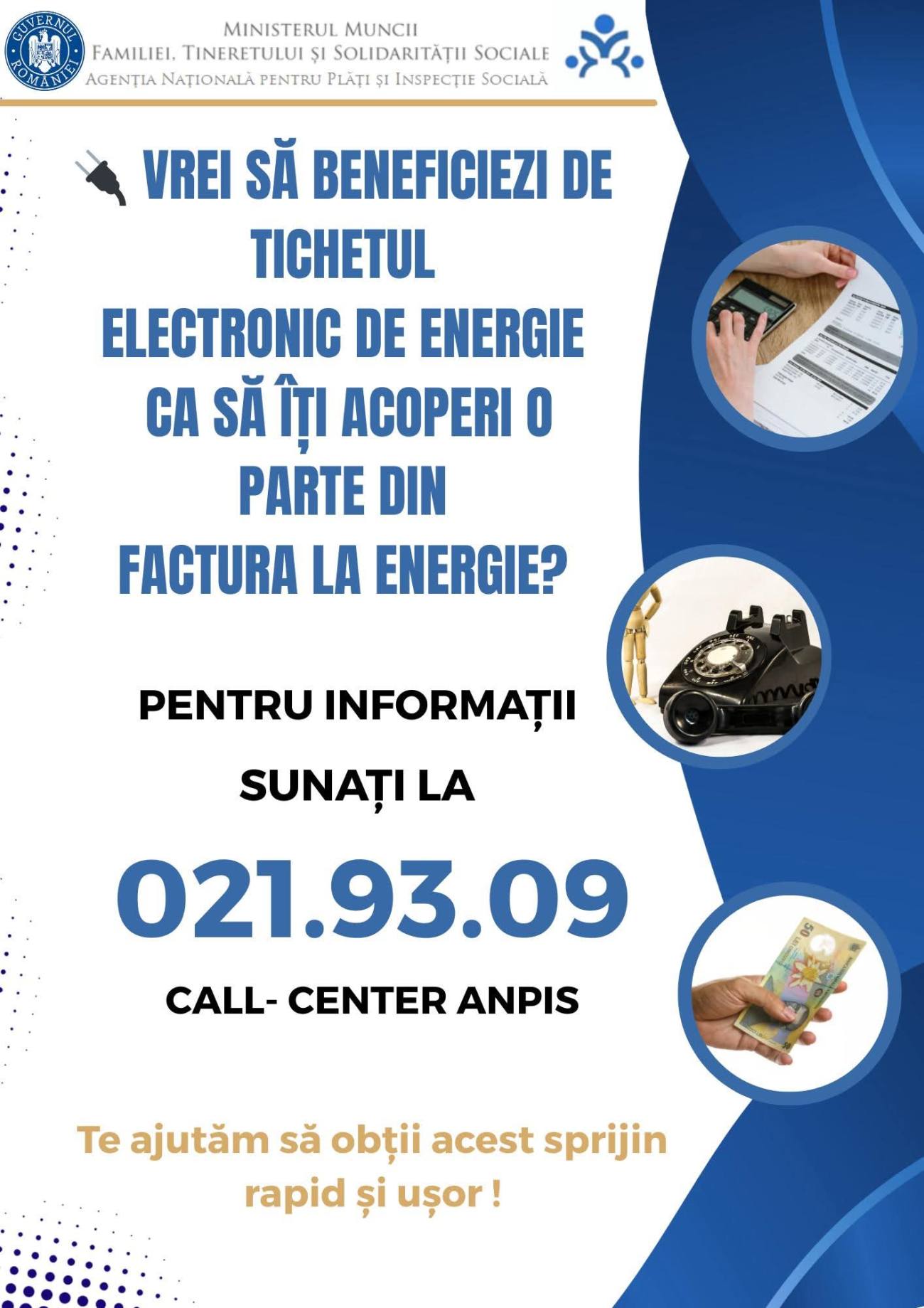 You are currently viewing Primăria Ulmi: Încep înscrierile pentru tichetele electronice de energie