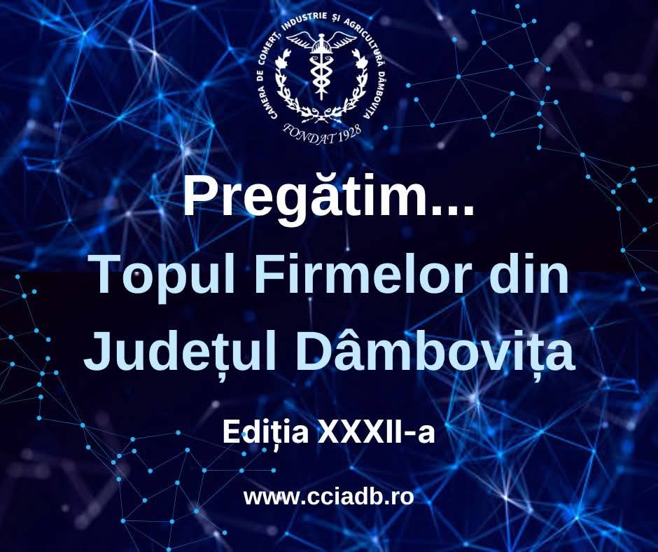 You are currently viewing Camera de Comerț Dâmbovița pregătește o noua ediție a Galei „Topul Firmelor 2025”, evenimentul de business al toamnei