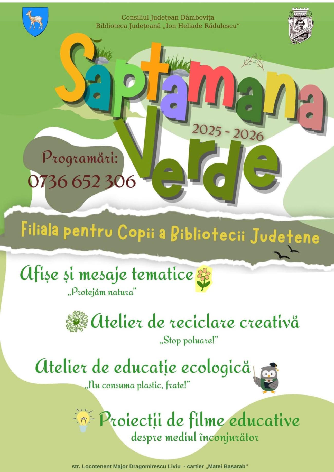 You are currently viewing „Săptămâna Verde” la Filiala pentru Copii a Bibliotecii Județene Dâmbovița