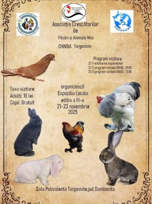 Read more about the article Municipiul Târgoviște va găzdui a treia ediție a Expoziției Locale de Păsări și Animale Mici