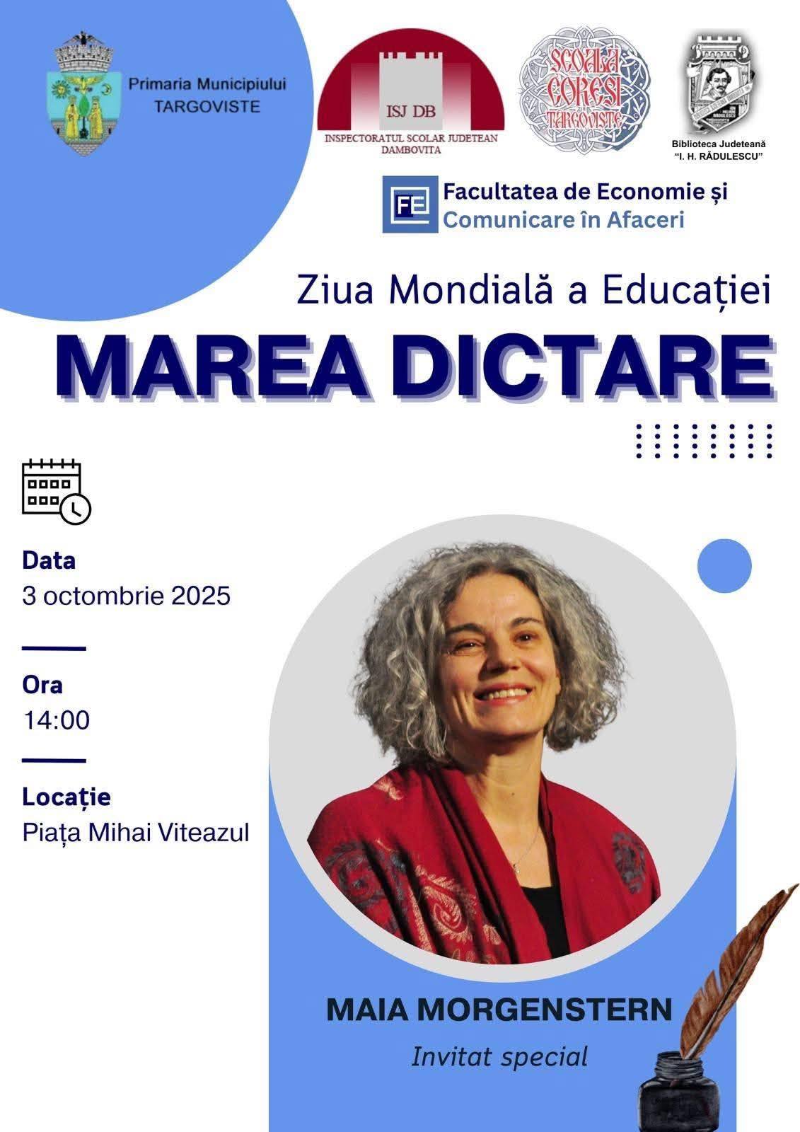 You are currently viewing Târgoviștenii sunt invitați la „Marea Dictare”, de Ziua Mondială a Educației