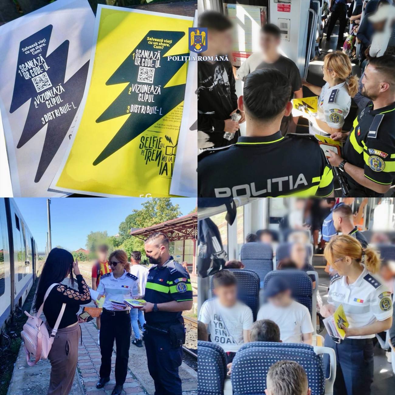 You are currently viewing SELFIE-UL PE TREN NU IA LIKE-URI, IA VIEȚI! – activități preventive desfășurate de polițiștii dâmbovițeni