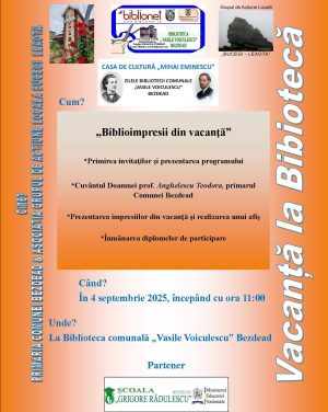 Read more about the article Vacanța prin ochii copiilor, joi, la Biblioteca Bezdead