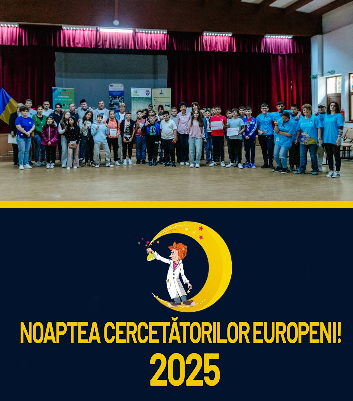 You are currently viewing Știința a prins viață la Titu! Elevii pasionați au strălucit la Noaptea Cercetătorilor Europeni 2025