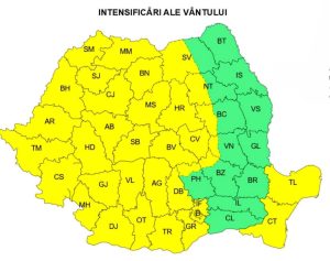Read more about the article METEO: COD GALBEN DE VÂNT PUTERNIC ÎN JUDEȚUL DÂMBOVIȚA. VEZI ZONELE AFECTATE!