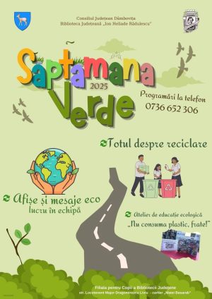 Read more about the article Activitate „Săptămâna Verde” la Filiala pentru Copii a Bibliotecii Județene Dâmbovița