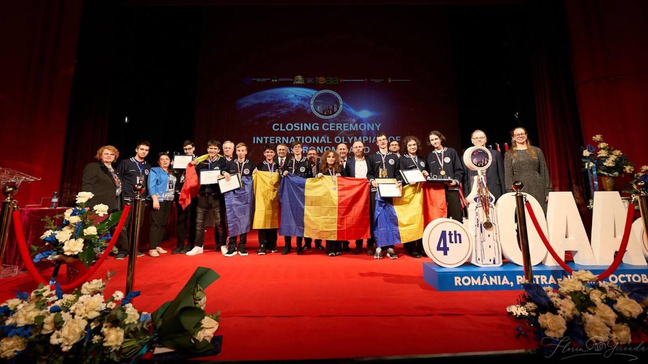 You are currently viewing Șapte medalii de aur, două de argint și una de bronz, obținute de România la Olimpiada Internațională de Astronomie și Astrofizică pentru Juniori 2025