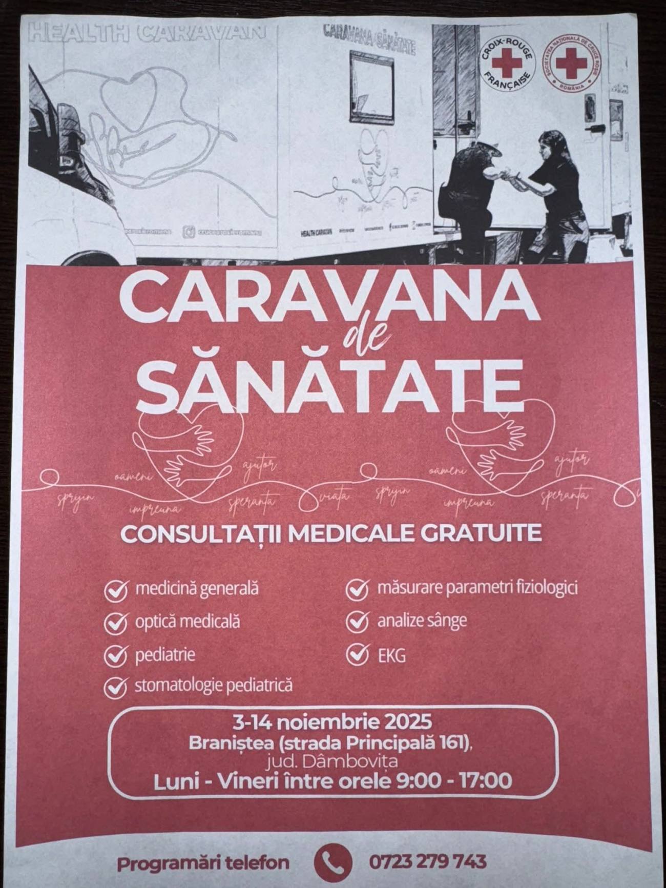 You are currently viewing Caravana de Sănătate ajunge la Braniștea – consultații medicale gratuite pentru locuitorii comunei