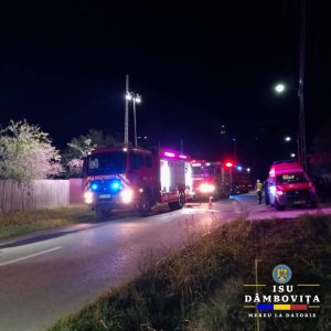 Read more about the article Casă în flăcări, la Tărtășești! Pompierii au intervenit!