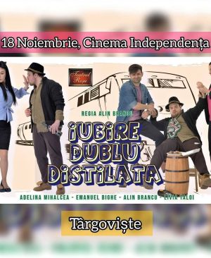 Read more about the article Comedia „Iubire dublu distilată” ajunge la Târgoviște 