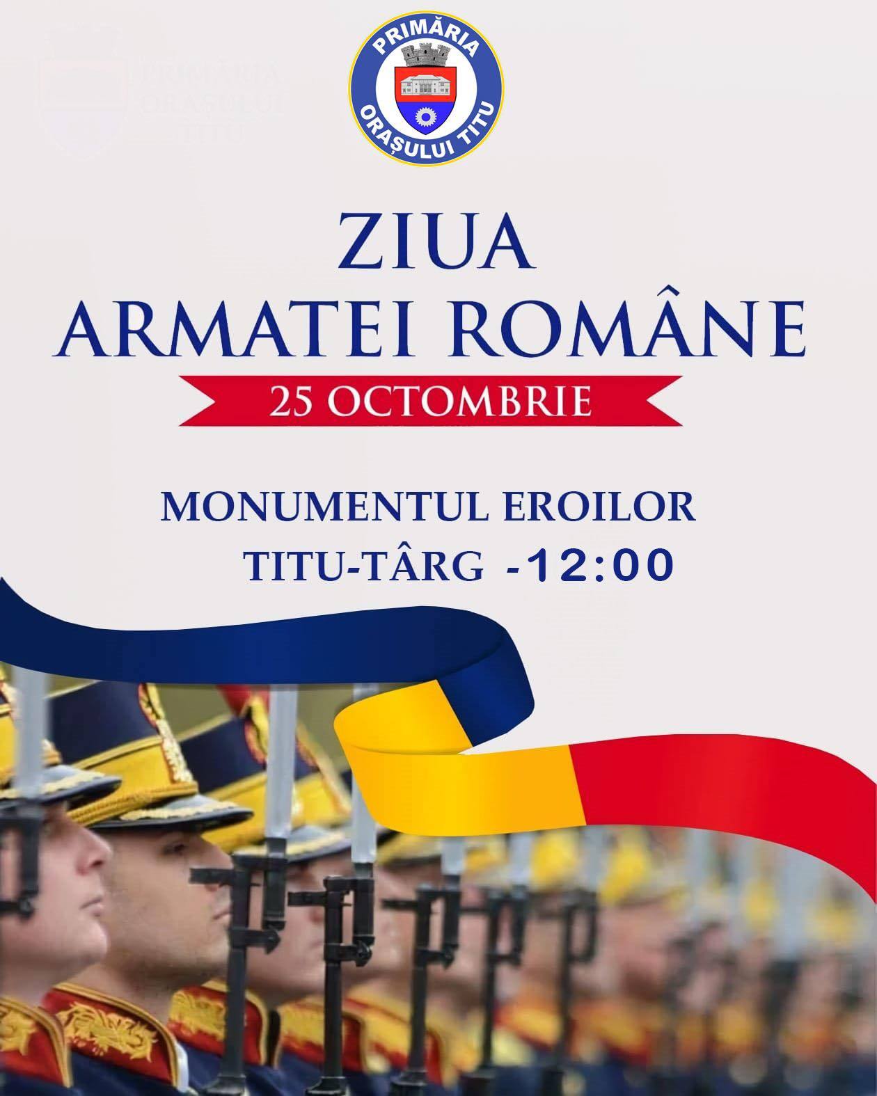You are currently viewing Ziua Armatei României, marcată la Titu printr-o ceremonie dedicată eroilor căzuți la datorie