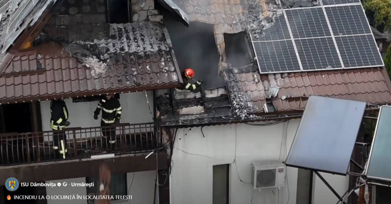 You are currently viewing ISU Dâmbovița reamintește importanța verificării instalațiilor, după incendiul care a mistuit acoperișul unei case din Telești