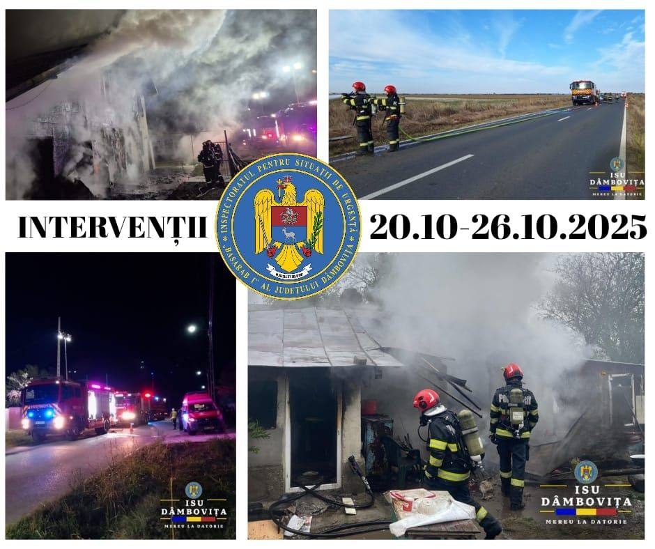You are currently viewing Peste 300 de intervenții pentru ISU Dâmbovița, în ultima săptămână. Pompierii atrag atenția asupra riscurilor crescute de incendii în sezonul rece