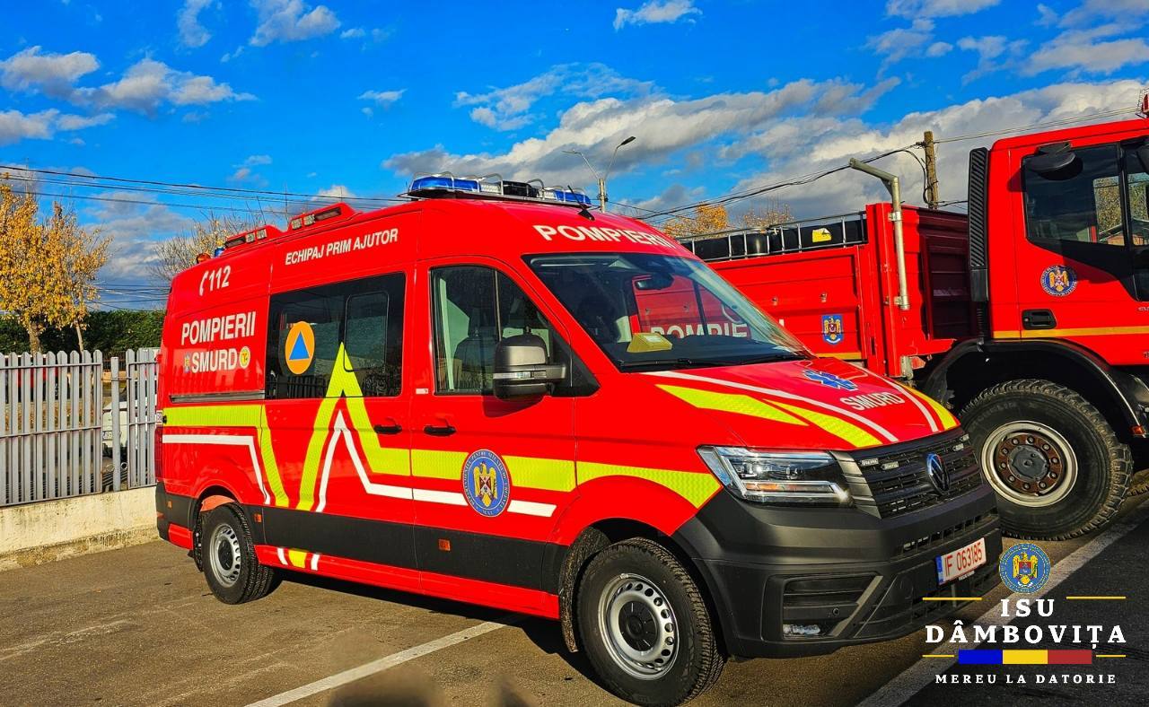 You are currently viewing Ambulanță nouă pentru ISU Dâmbovița, în cadrul programului național de modernizare finanțat prin PNRR