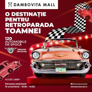 Read more about the article Muzeu pe roți, la Dâmbovița Mall. Retroparada Toamnei aduce 120 de automobile de epocă, la Târgoviște