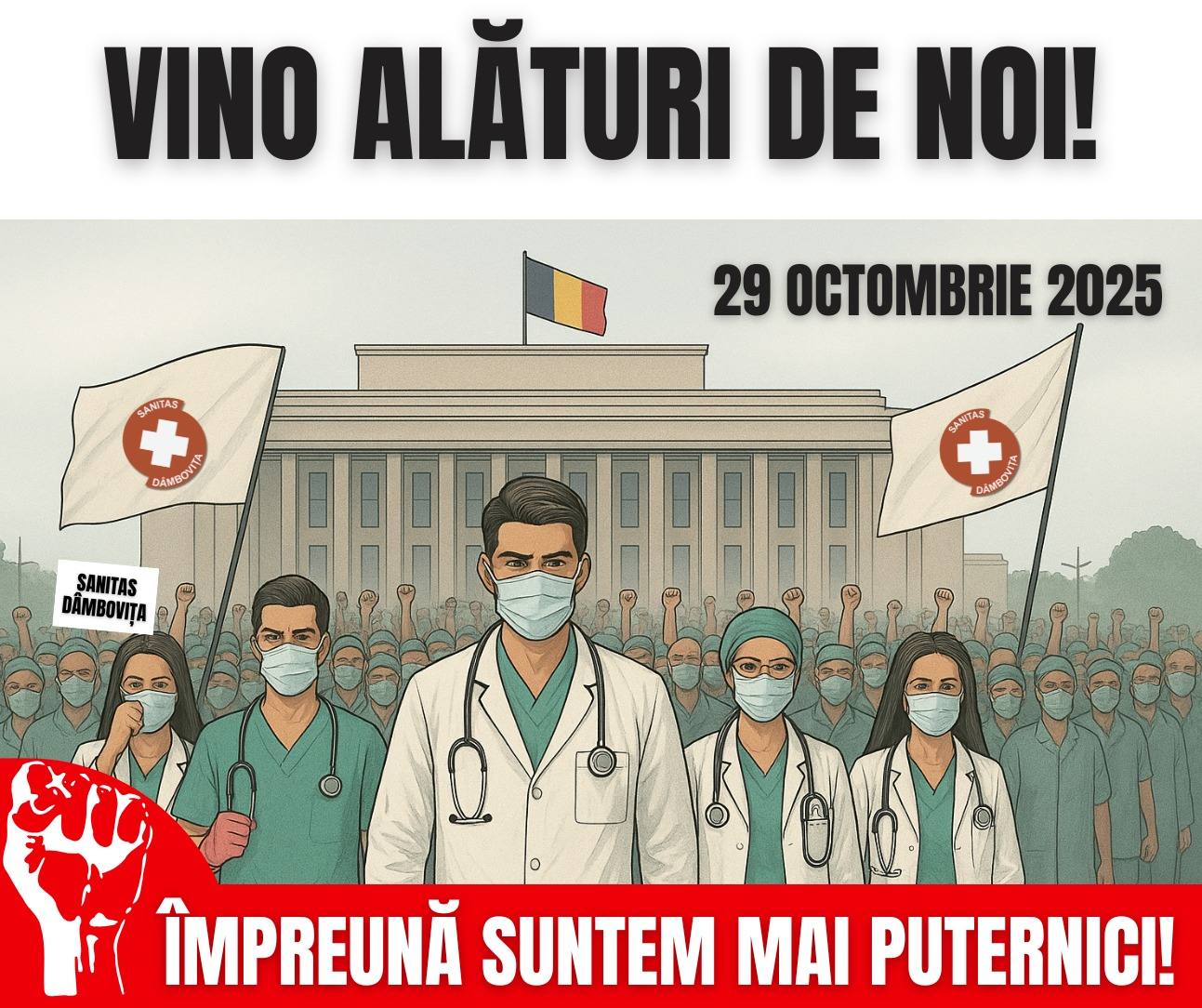 You are currently viewing Sindicaliștii dâmbovițeni din sănătate participă, mâine, la protestul național din Piața Victoriei: Guvernanții au reușit ceva neașteptat: ne-au unit!
