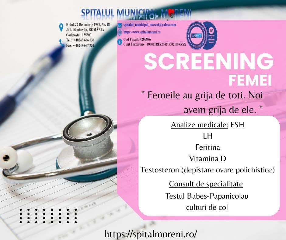 You are currently viewing Spitalul Municipal Moreni oferă investigații complete dedicate sănătății femeilor