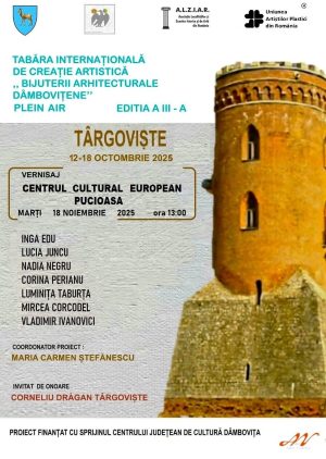 Read more about the article „BIJUTERII ARHITECTURALE DÂMBOVIȚENE” – Expoziție de acuarelă, la Pucioasa!