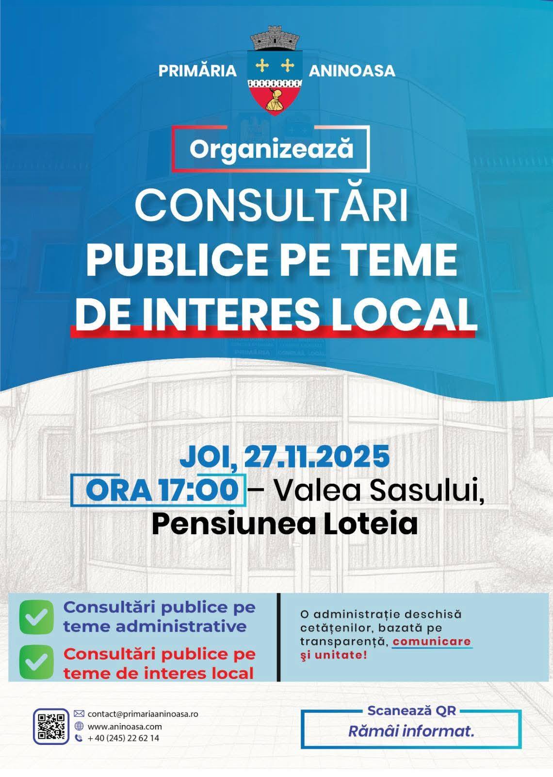 You are currently viewing Primarul comunei Aninoasa încheie seria consultărilor publice din acest an, la Valea Sasului