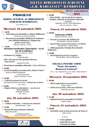 Read more about the article La Târgoviște se organizează Zilele Bibliotecii Județene ”I. H. Rădulescu”