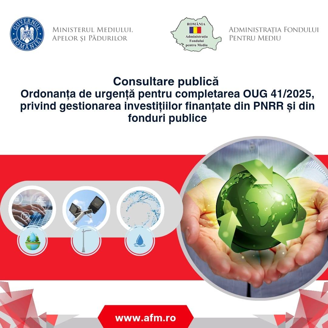 You are currently viewing AFM propune completarea OUG 41/2025 pentru gestionarea eficientă a fondurilor de mediu. Florin Bănică: Facem investiții care aduc rezultate în comunități