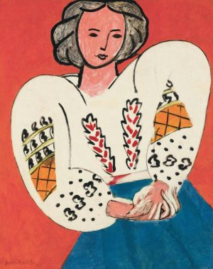Read more about the article Tabloul „La Blouse Roumaine”, semnat de Henri Matisse, poate fi admirat la Muzeul Național de Artă din București