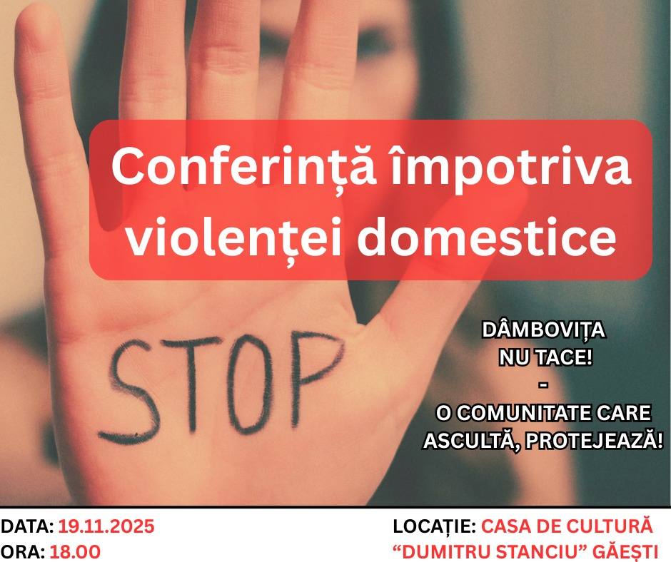 You are currently viewing „Dâmbovița nu tace” – conferință pe tema violenței domestice, organizată de Aurelian Cotinescu, la Găești