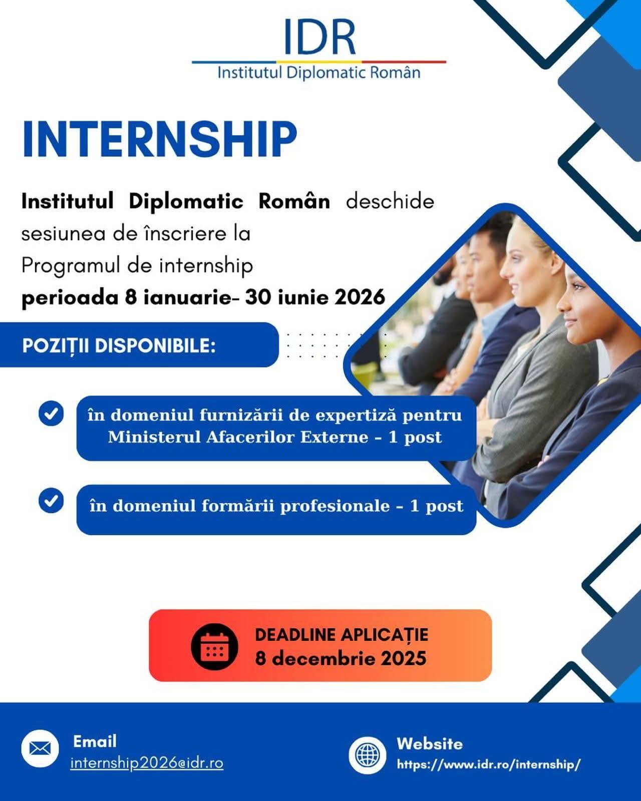 You are currently viewing Institutul Diplomatic Român deschide sesiunea de înscriere la programul de internship