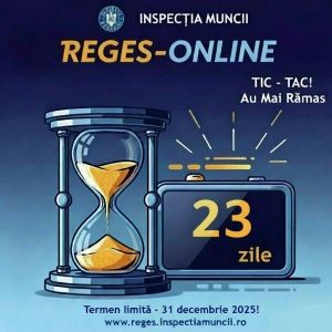 Read more about the article ITM DÂMBOVIȚA le reamintește angajatorilor: mai sunt doar 23 de zile în care puteți face trecerea la REGES ONLINE