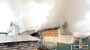 Read more about the article Flăcări și fum la o casă din Dragomirești! Pompierii au intervenit!
