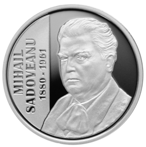 Read more about the article BNR lansează în circuitul numismatic o monedă din argint cu tema 145 de ani de la nașterea lui Mihail Sadoveanu