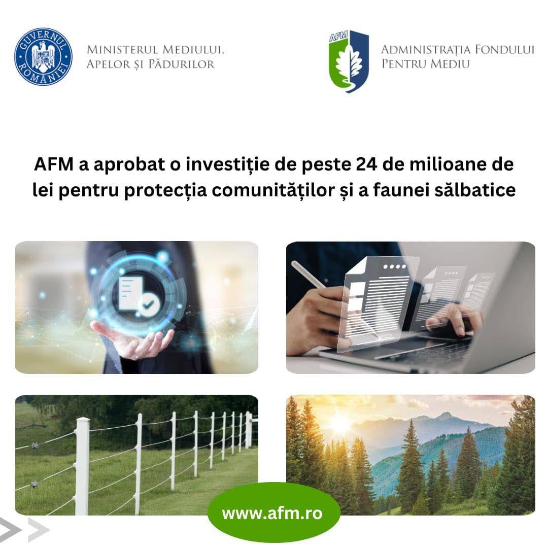 You are currently viewing AFM aprobă o investiție de peste 24 de milioane de lei pentru protecția speciilor din fauna sălbatică
