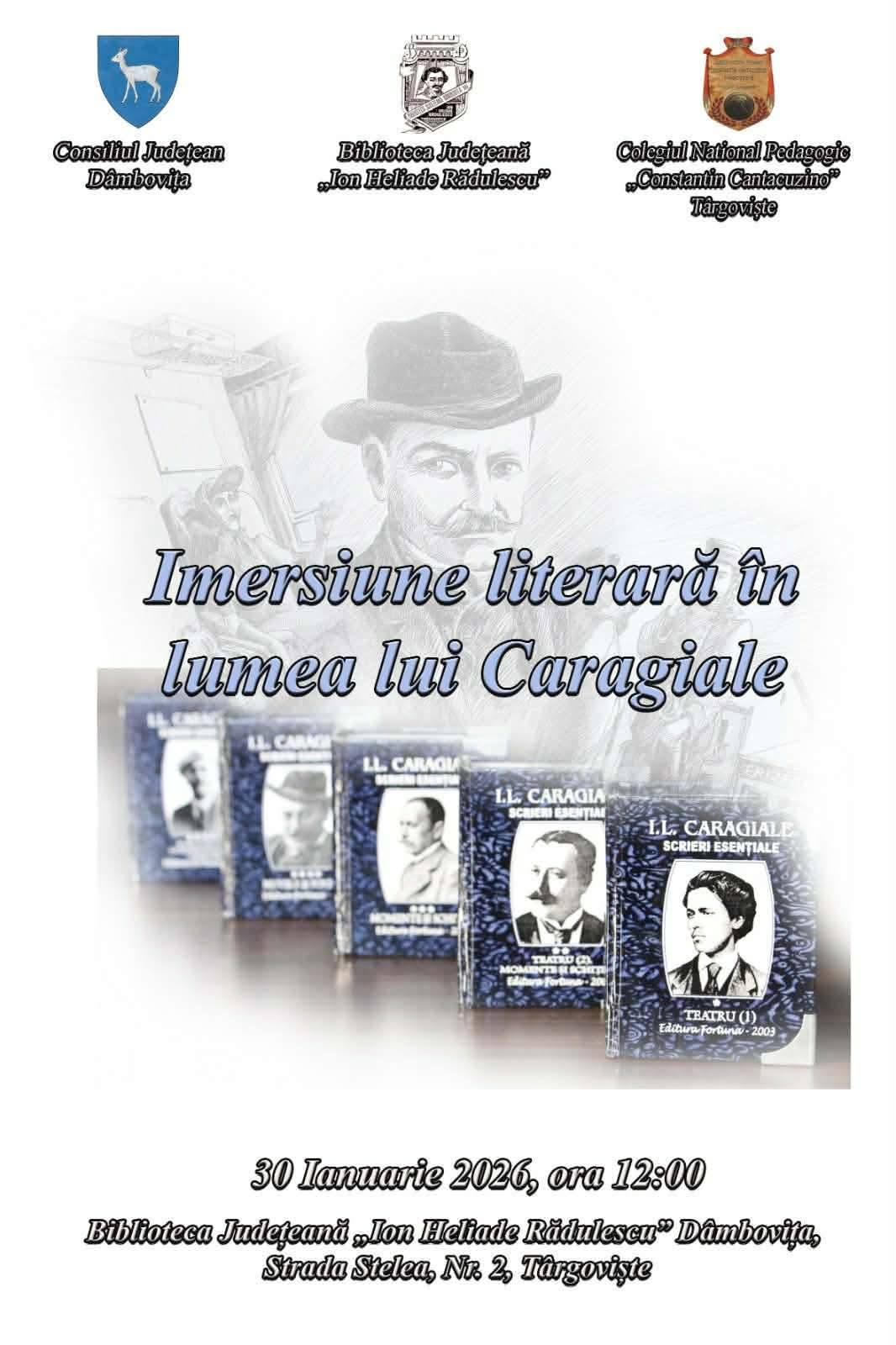 You are currently viewing „Imersiune literară în lumea lui Caragiale” – Program cultural la Biblioteca Judeţeană Dâmbovița