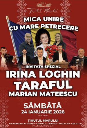 Read more about the article 24 ianuarie – Mica Unire, Marea Petrecere la Pensiunea Ținutul Mărului Voinești