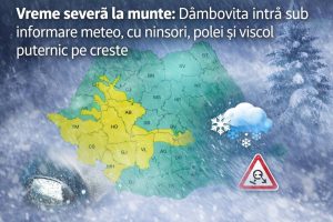 Read more about the article Ninsori și viscol la munte, avertizare meteo pentru zona montană dâmbovițeană