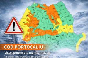 Read more about the article Cod portocaliu de viscol în zona montană dâmbovițeană. Rafale de peste 100 km/h și strat nou de zăpadă