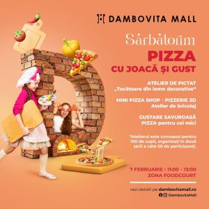 Read more about the article Pizza Day pentru cei mici, la Dâmbovița Mall. Ateliere creative și degustare de pizza, pe 7 februarie