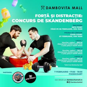 Read more about the article Concurs de skandenberg, la Dâmbovița Mall. Pasionații sunt invitați să se înscrie până pe 6 februarie