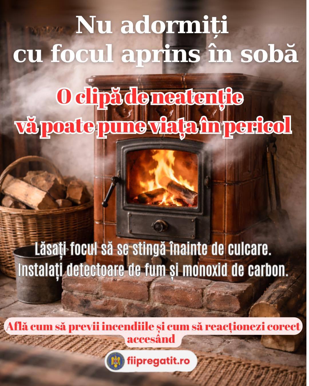 You are currently viewing ISU Dâmbovița: focul lăsat aprins în sobă peste noapte poate fi fatal