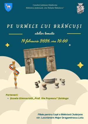 Read more about the article Filiala pentru copii a Bibliotecii Județene Dâmbovița va găzdui atelierul „Pe urmele lui Brâncuși”