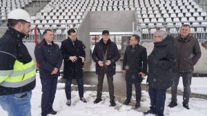 Read more about the article Vizită pe șantierul Dâmbovița Arena a președintelui FRF
