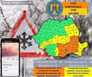 Read more about the article Avertizare meteo COD PORTOCALIU ȘI GALBEN de viscol și ninsori în județul Dâmbovița! Vezi recomandările specialiștilor!
