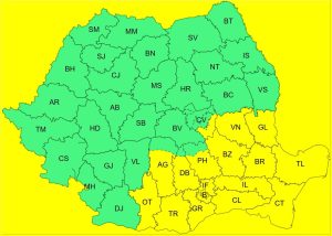Read more about the article Județul Dâmbovița, sub informare meteo și cod galben de vreme severă până duminică dimineață