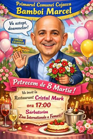 Read more about the article Primăria Cojasca invită doamnele și domnișoarele din comună la sărbătorirea Zilei de 8 Martie