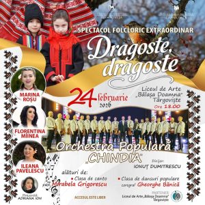 Read more about the article „Dragoste, dragoste”, spectacol folcloric dedicat sărbătorii de Dragobete, la Târgoviște