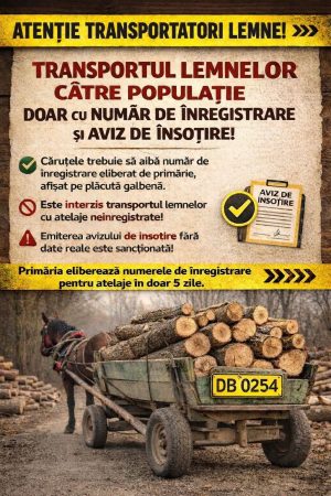 Read more about the article Primăria Bezdead anunță reguli stricte pentru transportul lemnului către populație