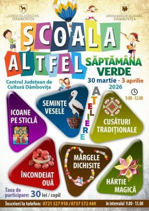 Read more about the article Activități inedite în cadrul programului cultural educaţional „Școala Altfel – Săptămâna Verde” la Centrul Judeţean de Cultură Dâmboviţa