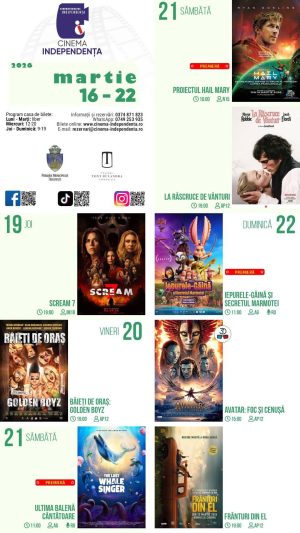 Read more about the article Vezi programul proiecțiilor de film la Cinema Independența din Târgoviște, în perioada 15-22 martie 2016